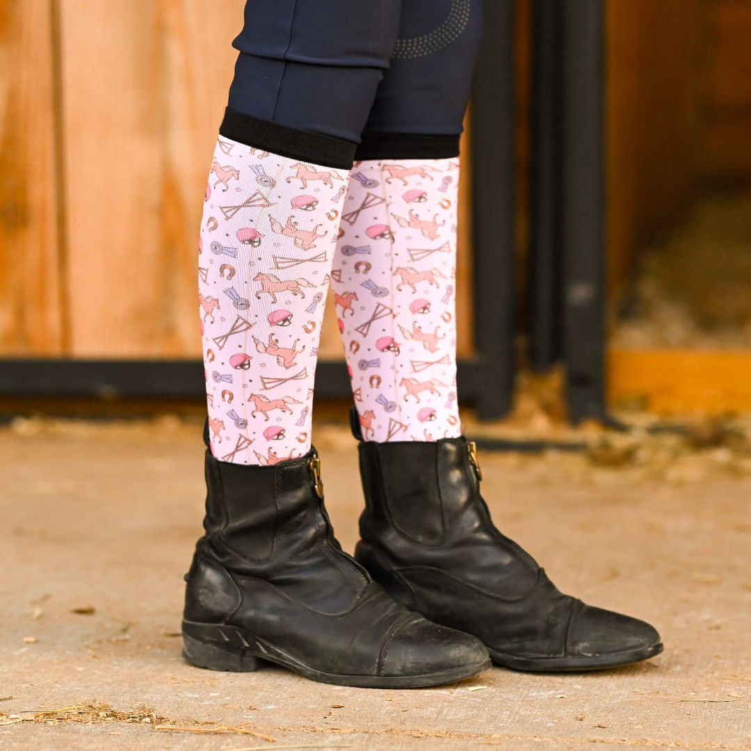 Dreamers & Schemers "Horse Show" Tall Socks - Youth