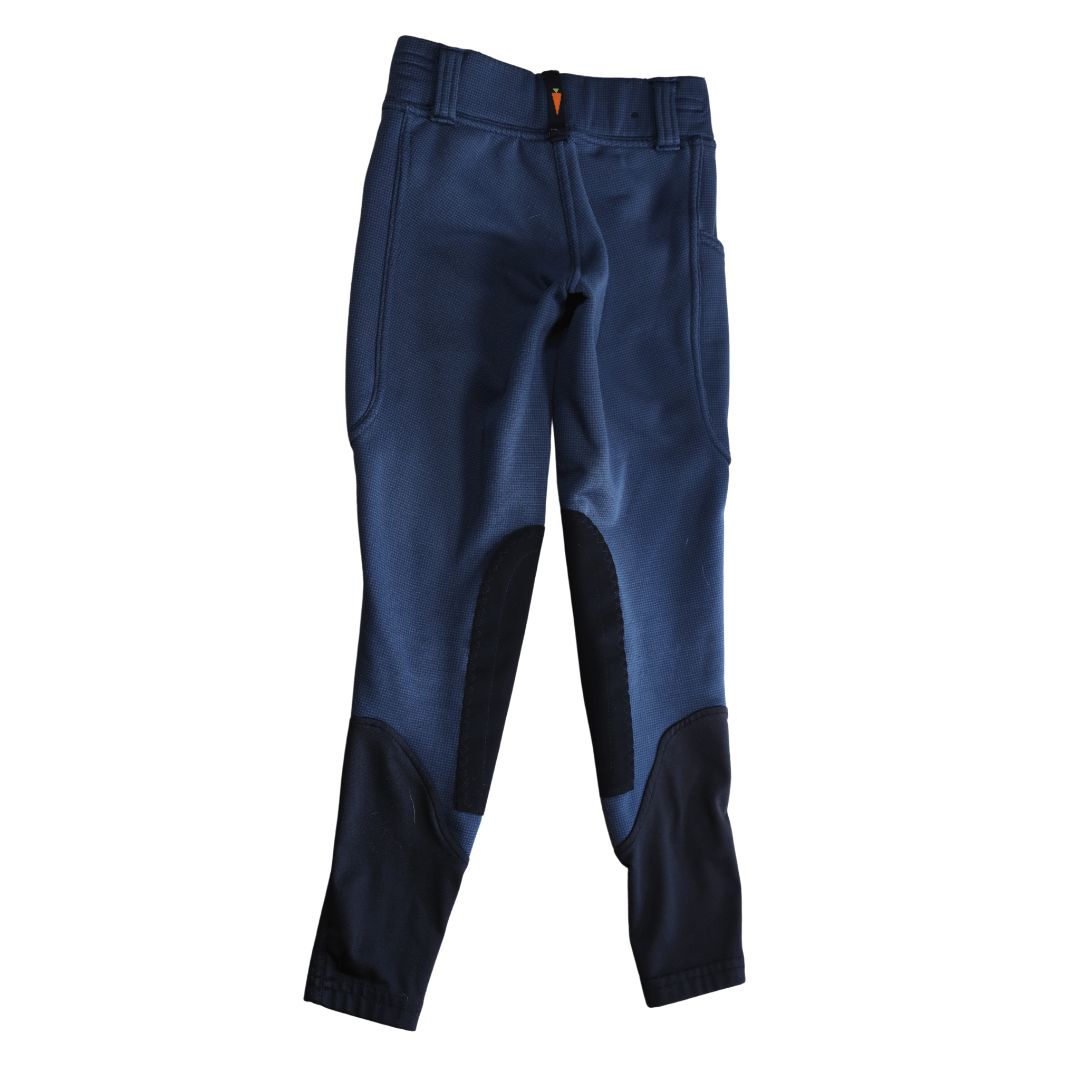 Kerrits 'Fleece Lite' KP Winter Riding Tights in Blue Houndstooth - Small