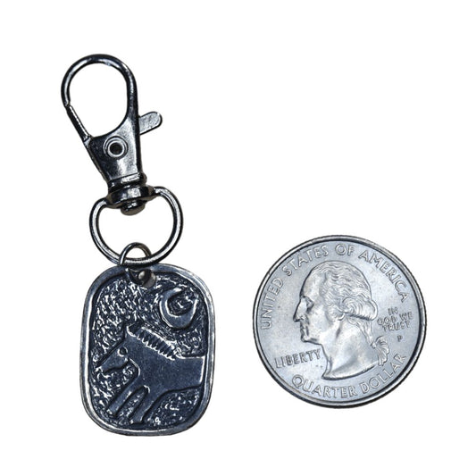 Custom Made for BBT&C Horse & Sun Zipper Pull Charm in Solid .925 Sterling Silver -