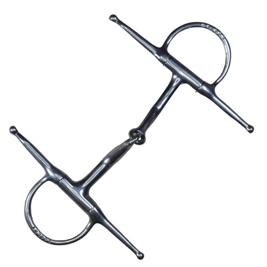 Toklat Myler Single Joint Cheek Snaffle w/o Hooks in Stainless Steel - 5 1/4"