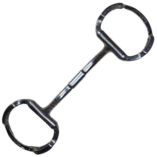 Myler Mullen Barrel Eggbutt Snaffle with Hooks in Stainless Steel - 5"