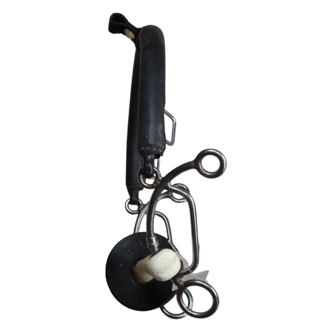 Nathe Tandem Combination Mullen Mouth Bit in Rubber - 4 1/2"