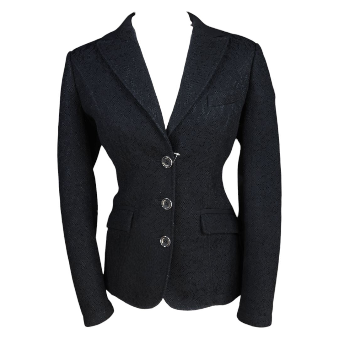Equiline Lace Show Coat in Black - IT46
