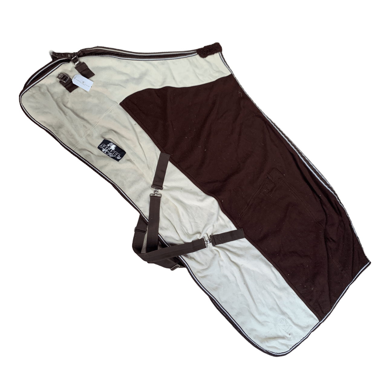 Safaree Fleece Cooler in Brown / Cream - 78"