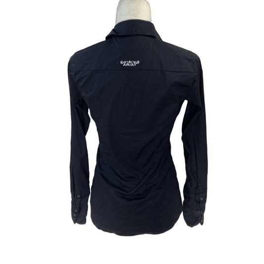 Ariat R.E.A.L. 'Kirby' Stretch Western Shirt in Black - X-Small