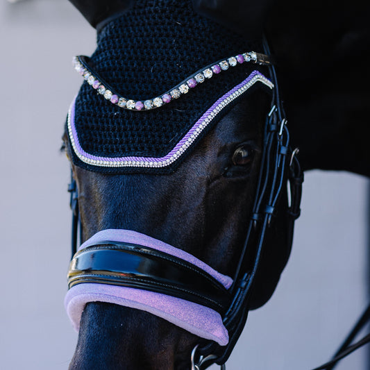 Custom Fly Bonnet Lilac Trim & Crystal Rhinestones