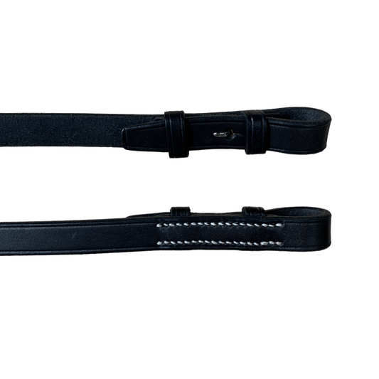 Flat English Reins in Black - 58"