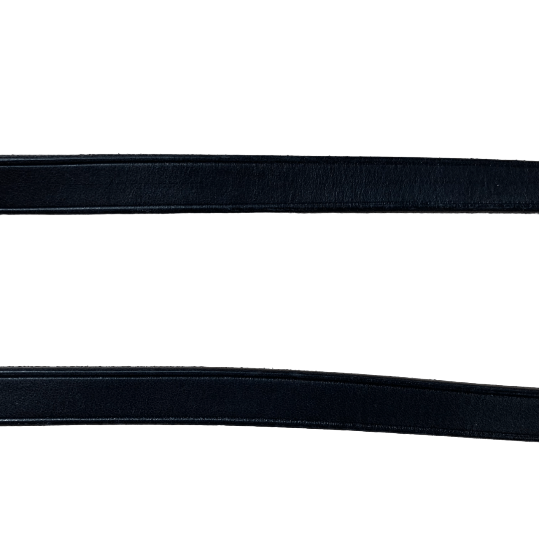 Flat English Reins in Black - 58"
