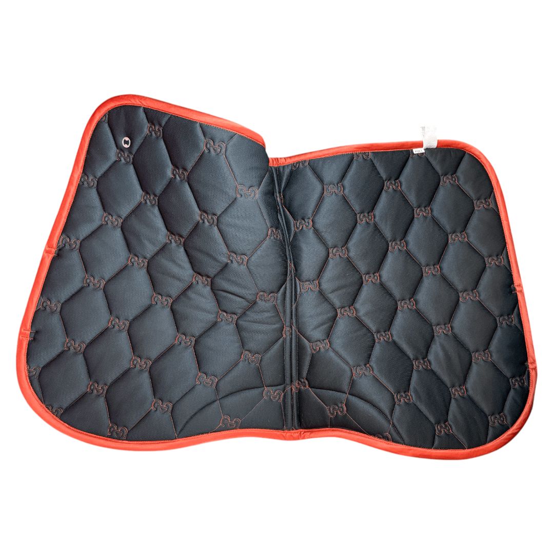 PS of Sweden 'Signature' Quilted Jump Saddle Pad in Burnt Orange - Full