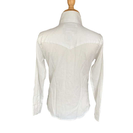 R.J. Classics Classic Cool Stretch Girl's Show Shirt in White - Children's 6