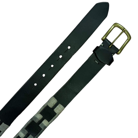 Polo Goucho Riding Belt in Black/Grey/White - 85cm (34")