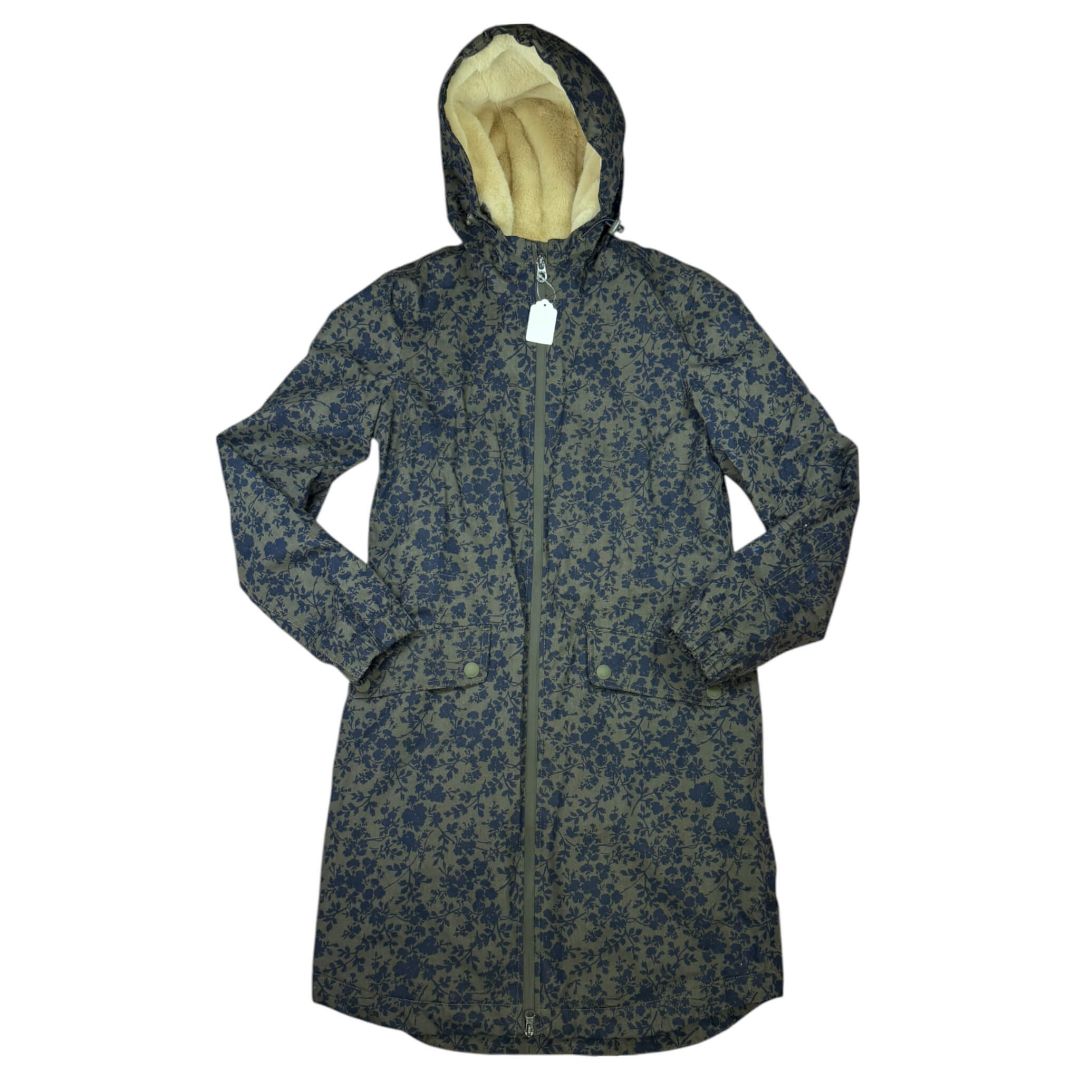 Joules 'Stormbridge' Mid-Length Parka in Stormprint (green/navy) - Woman's 2