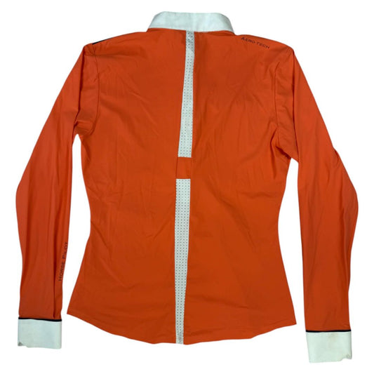 HorsePilot AeroTech LS Show Shirt in Orange - Woman's Medium