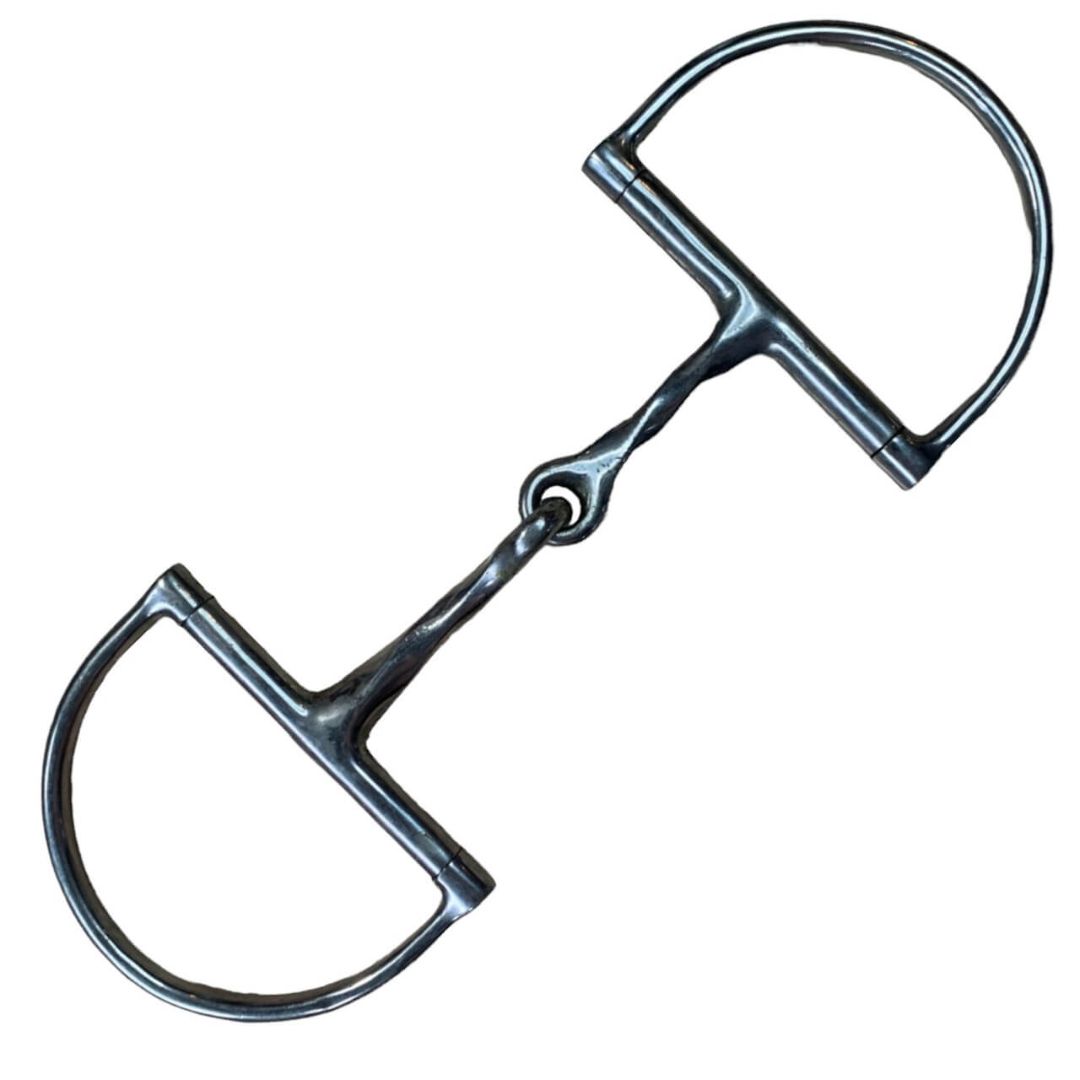 Slow Twist Dee Ring Snaffle in Stainless Steel - 4 4/3"