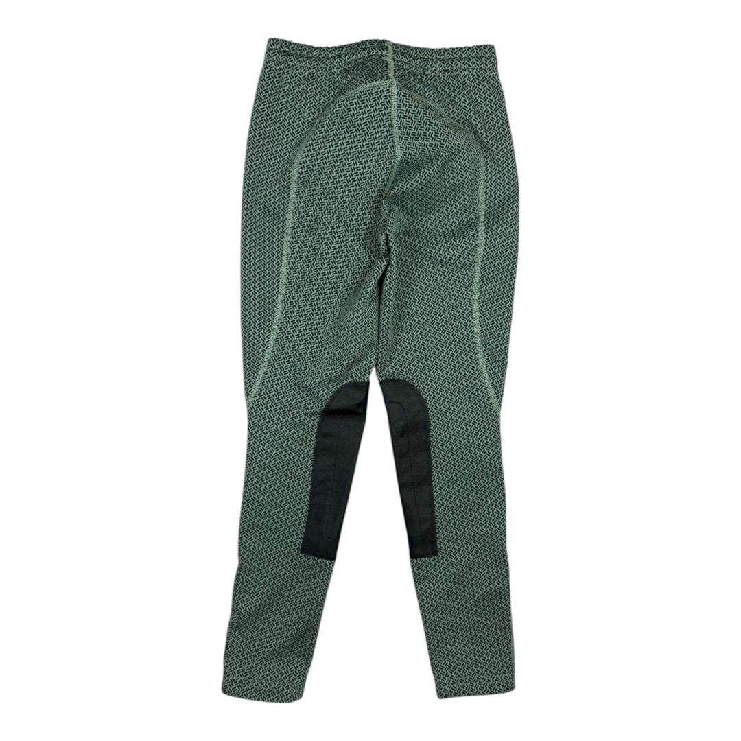 Kerrits Fleece Lite II Knee Patch Tight in Seafoam Green - Youth Medium
