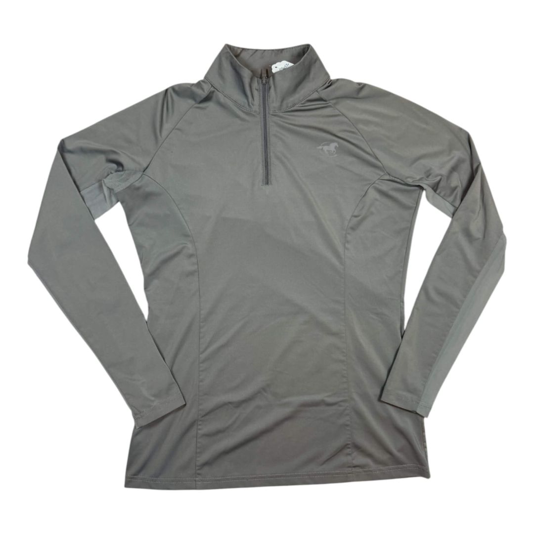 SmartPak Piper 'SmartCore' Laser Cut LS Sun Shirt in Grey - Woman's Small