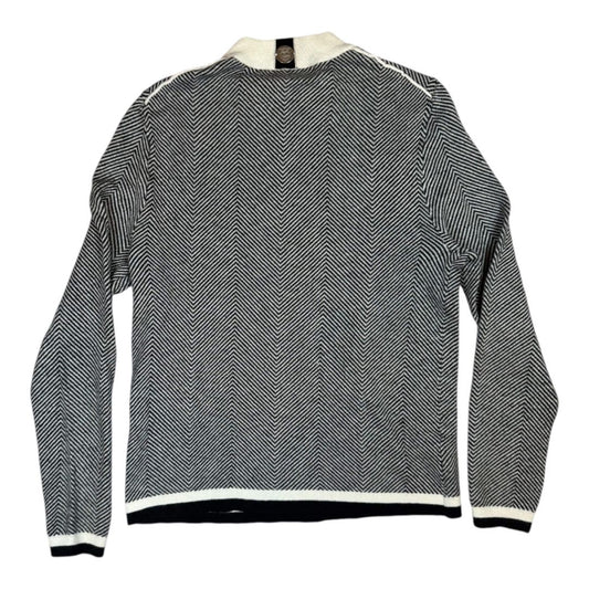 Asmar Equestrian Chevron Equestrian LS Sweater in Black / White - Youth 10/12