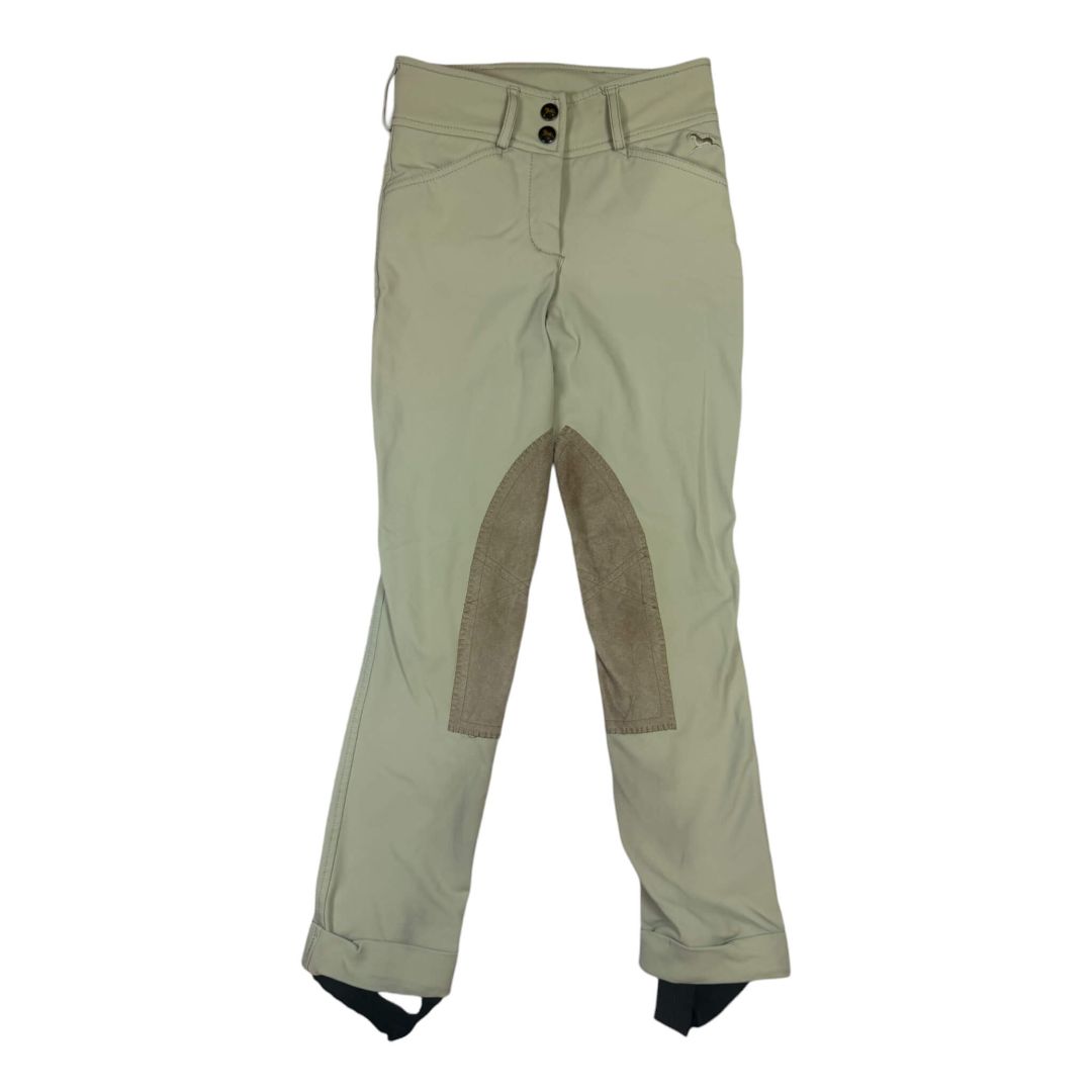 RJ Classics 'Collette' Grey Label Knee Patch Jodhpur in Sand - Youth 8