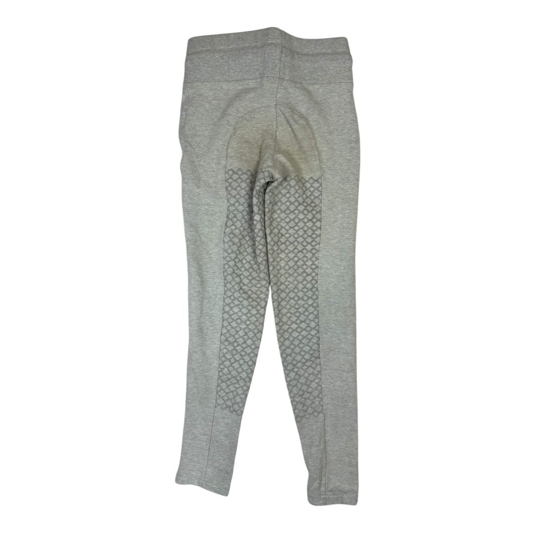 Horze 'Elinor' Stretch Cotton Full Seat Tight in Grey - Youth Large