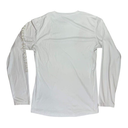 Asmar Equestrian Long Sleeve Sun Shirt in White - Woman's X-Large