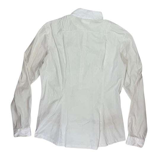 Cavalleria Toscana Pleated Bib L/S Show Shirt in Eggshell - Woman's Medium