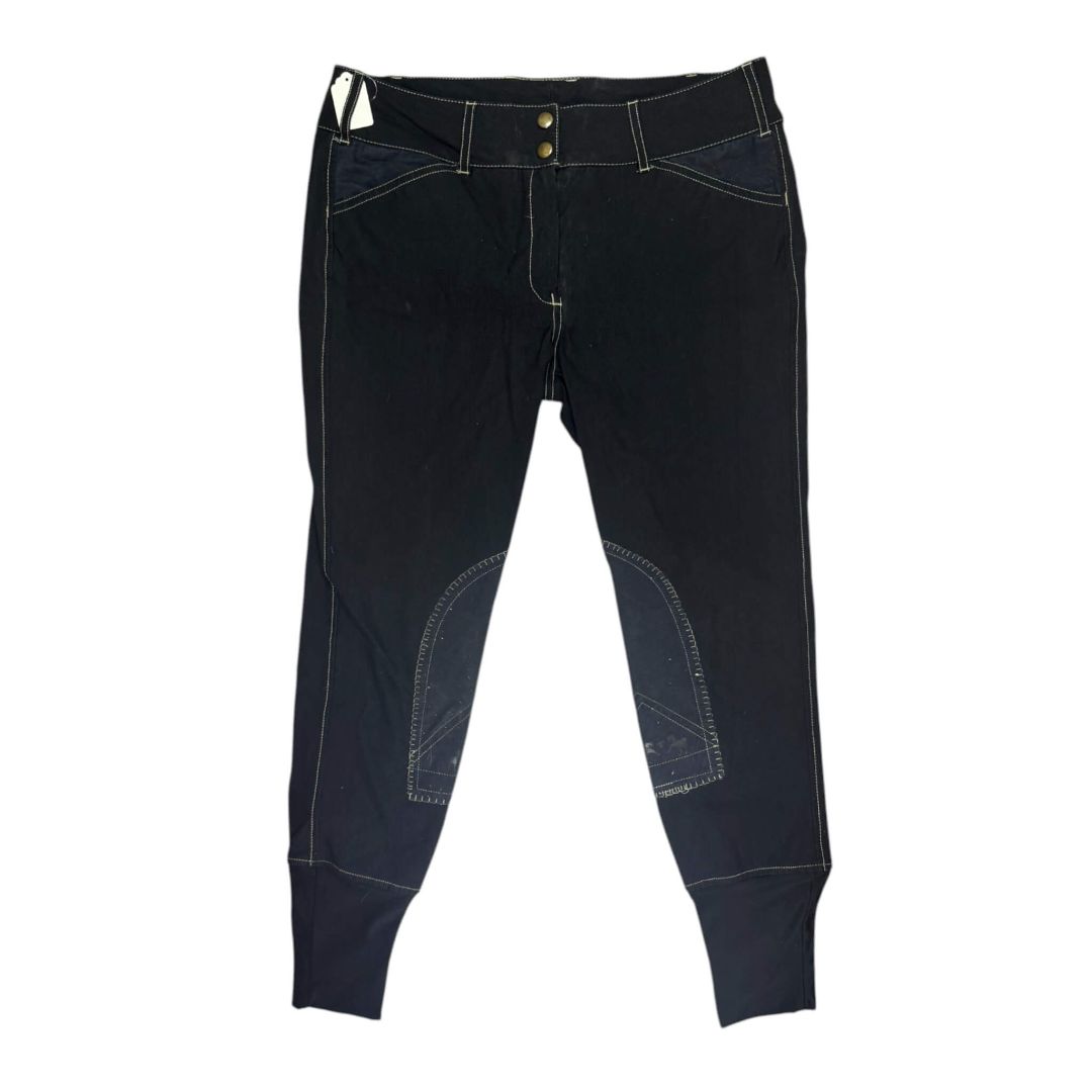 Equine Couture Sportif 'Natasha' KP Breech in Black - Woman's 32