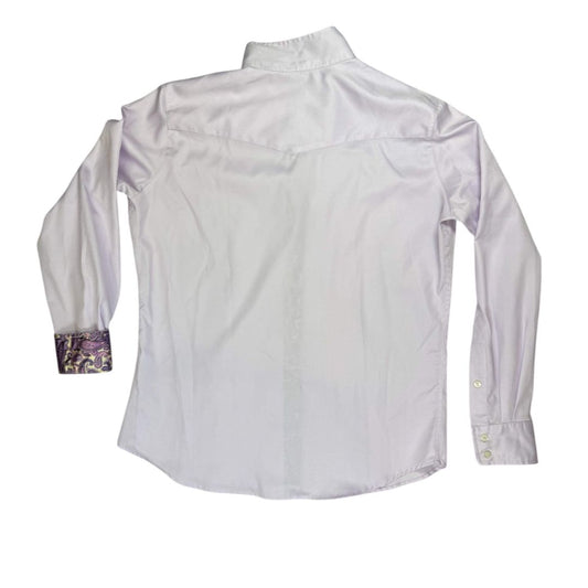 Tailored Sportsman Long Sleeve Show Shirt in Purple - Woman's 10