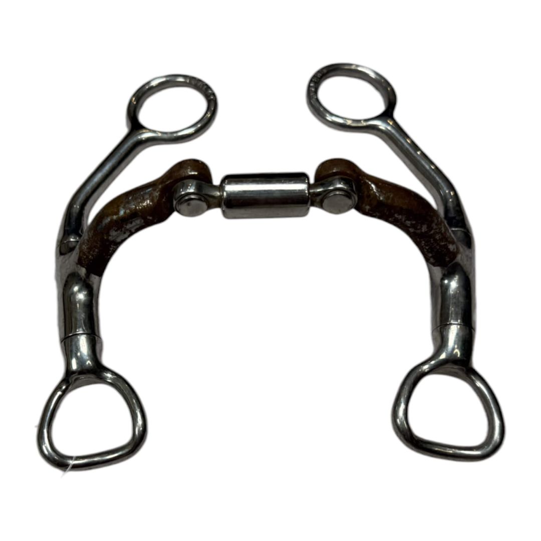 Toklat Myler Double Articulating Barrel Shank Snaffle in Stainless Steel - 5"