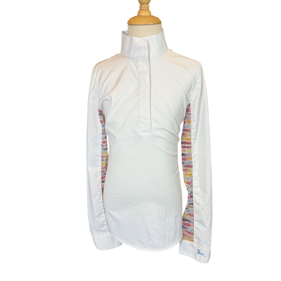 Long Sleeve Show Shirt in White - Medium
