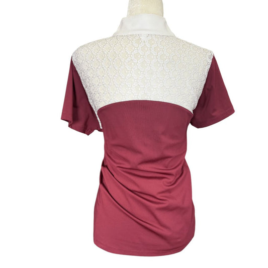 Equestrian Stockholm Champion SS Show Shirt in Bordeaux - Woman's X-Large