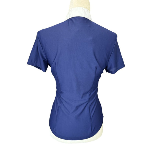 Cavalleria Toscana Ego7 S/S Show Shirt in White/Navy - Woman's Medium