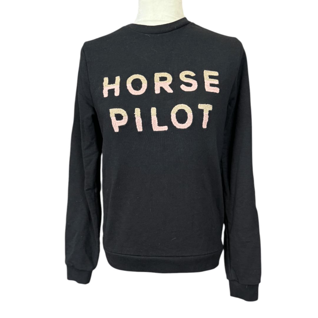 Horse Pilot Team Sweatshirt in Black - Small