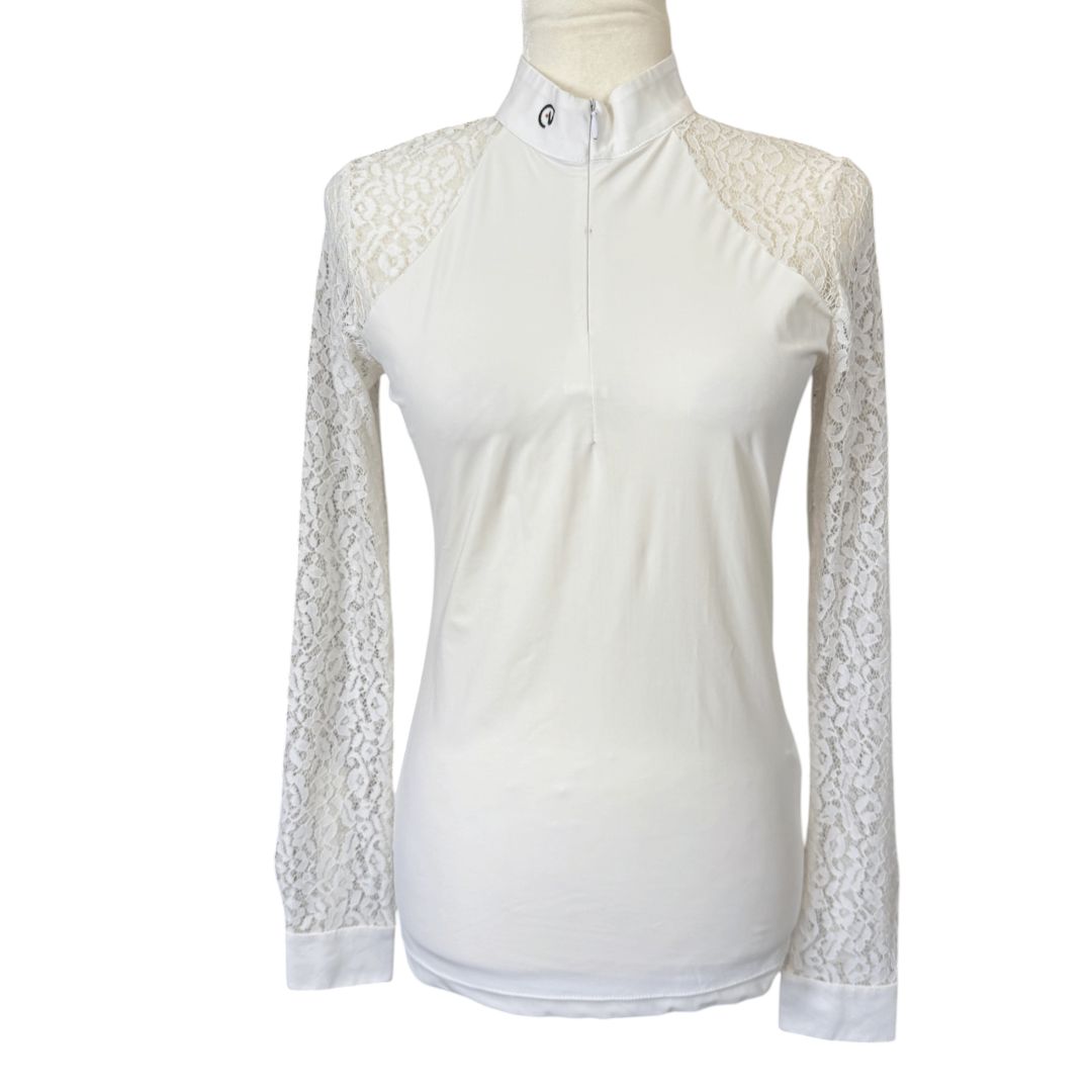 Ego7 'Florentine MC' LS Show Shirt in White - Woman's IT40/EU36 (US 4)