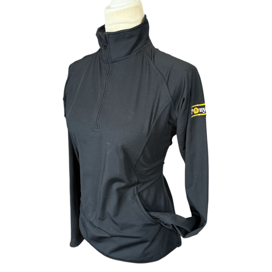 Sport-Tek Stretch 1/2 Zip Pullover LS Shirt in Black - Woman's X-Small