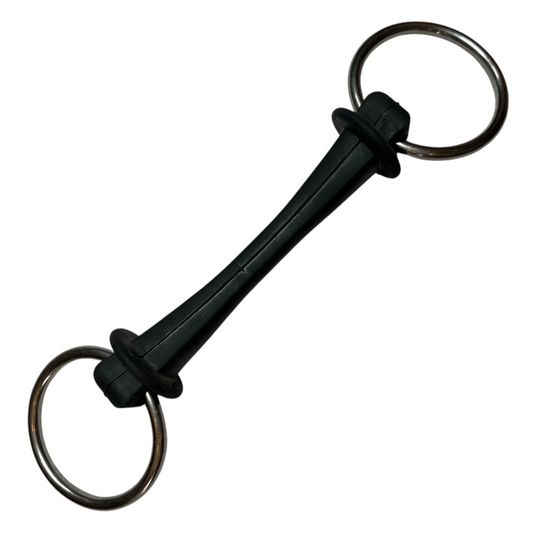 Poponcini 'Harmony 2' Rubber Loose Ring Snaffle in Black - 5"