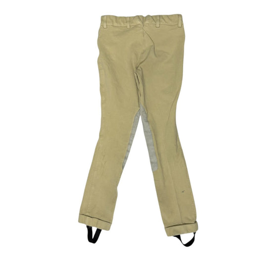 Ariat 'Heritage' Side Zip Knee Patch Jod in Tan - Youth 10
