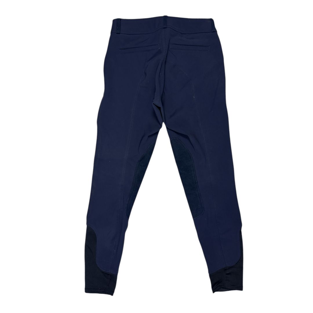Piper by SmartPak 'Winter Essentials' Knee Patch Breech in Navy - Woman's 24R