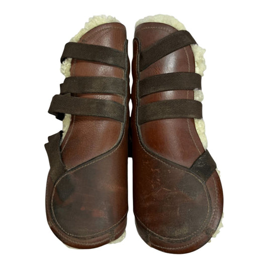 Fleece-Lined Equitation Boots in Brown - Full
