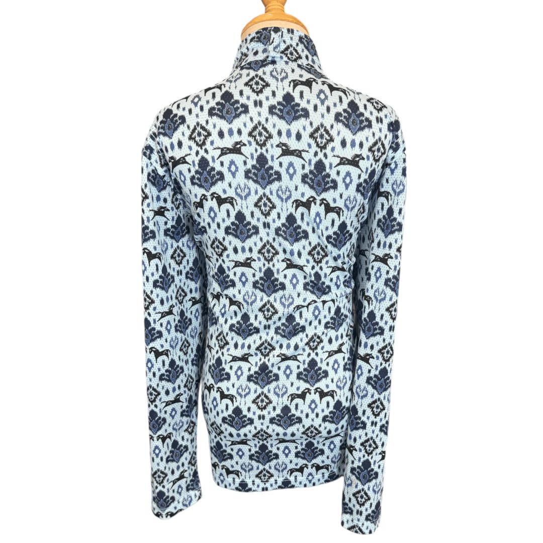 Kerrits Ice Fil LS Shirt in Blue - Youth Large