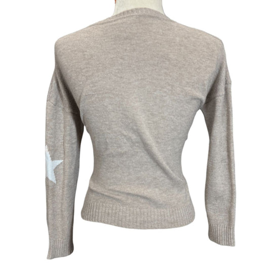 Sweet Romeo Star Sweater in Beige - Woman's X-Small