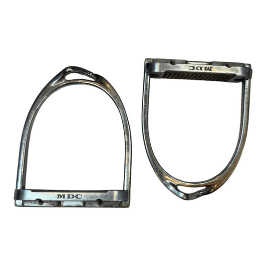 MDC 'S' Pony Classic Stirrup Irons in Stainless Steel - 4.25"