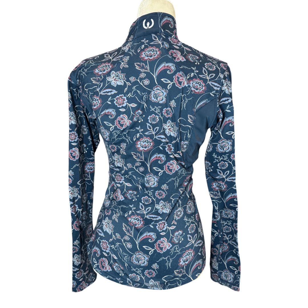 Kerrits 1/4 Zip Fleece LS Riding Shirt in Blue - Woman's Small