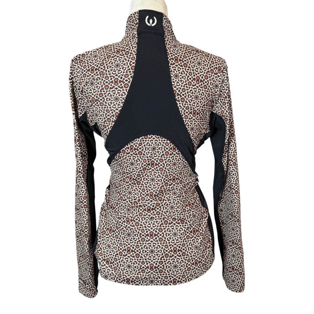 Kerrits Kerrits 1/4 Zip Fleece LS Riding Shirt in Geometric Print - Woman's Small