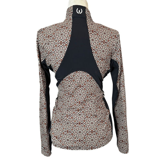 Kerrits Kerrits 1/4 Zip Fleece LS Riding Shirt in Geometric Print - Woman's Small