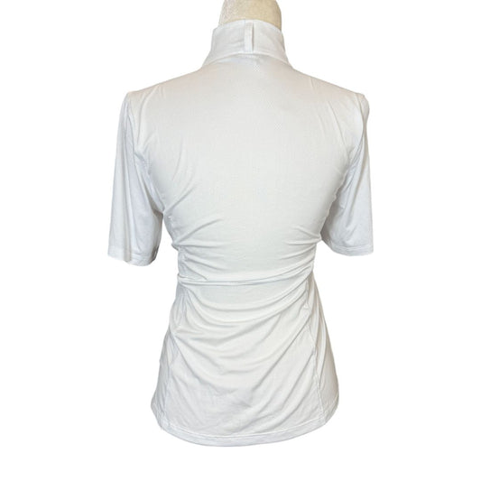 Kerrits 1/4 Zip Ice Fil SS Show Shirt in White - Woman's Small