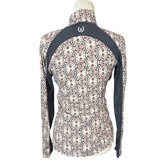 Kerrits 1/4 Zip Fleece LS Riding Shirt in Floral - Woman's Small