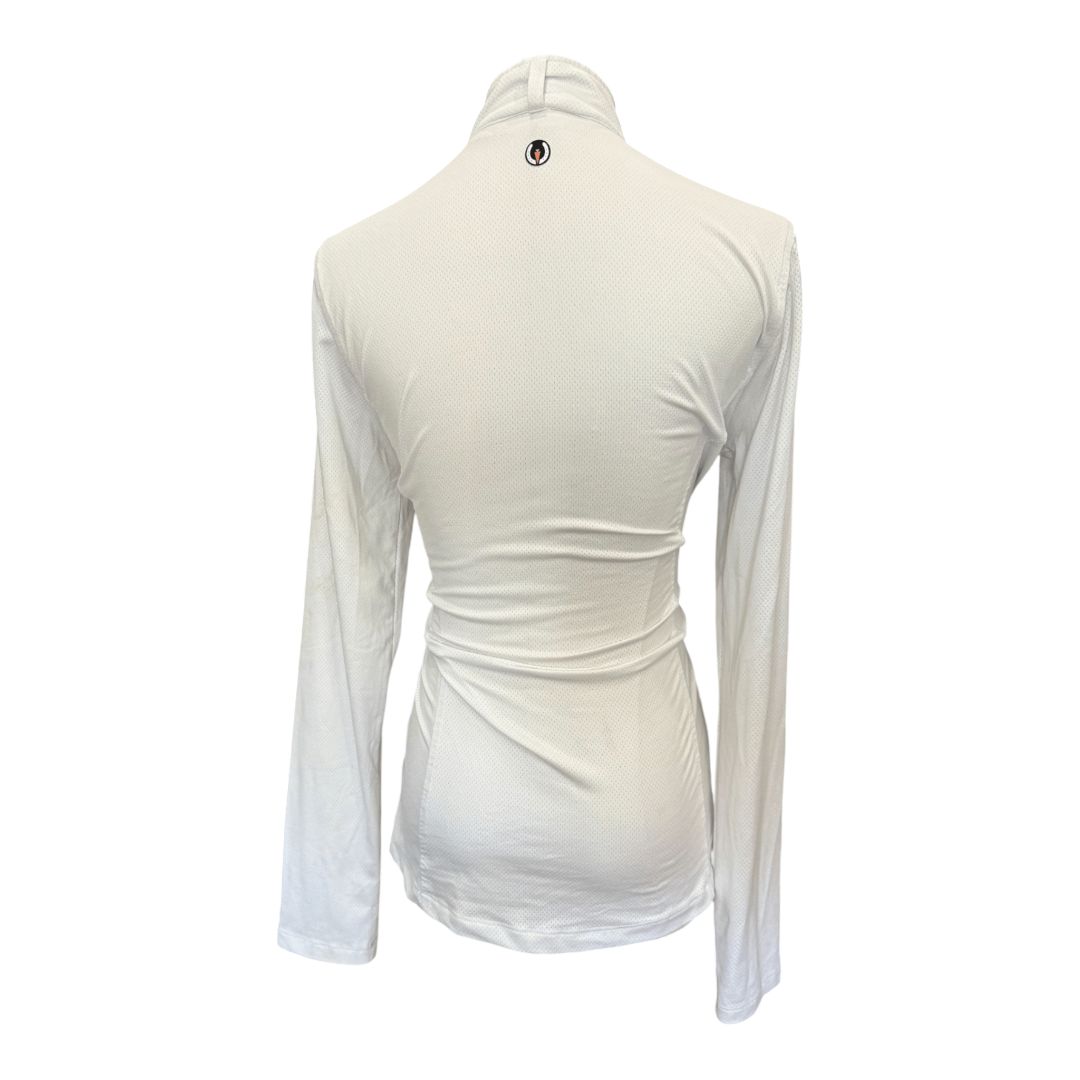 Kerrits 1/4 Zip IceFil LS Show Shirt in White - Woman's Small