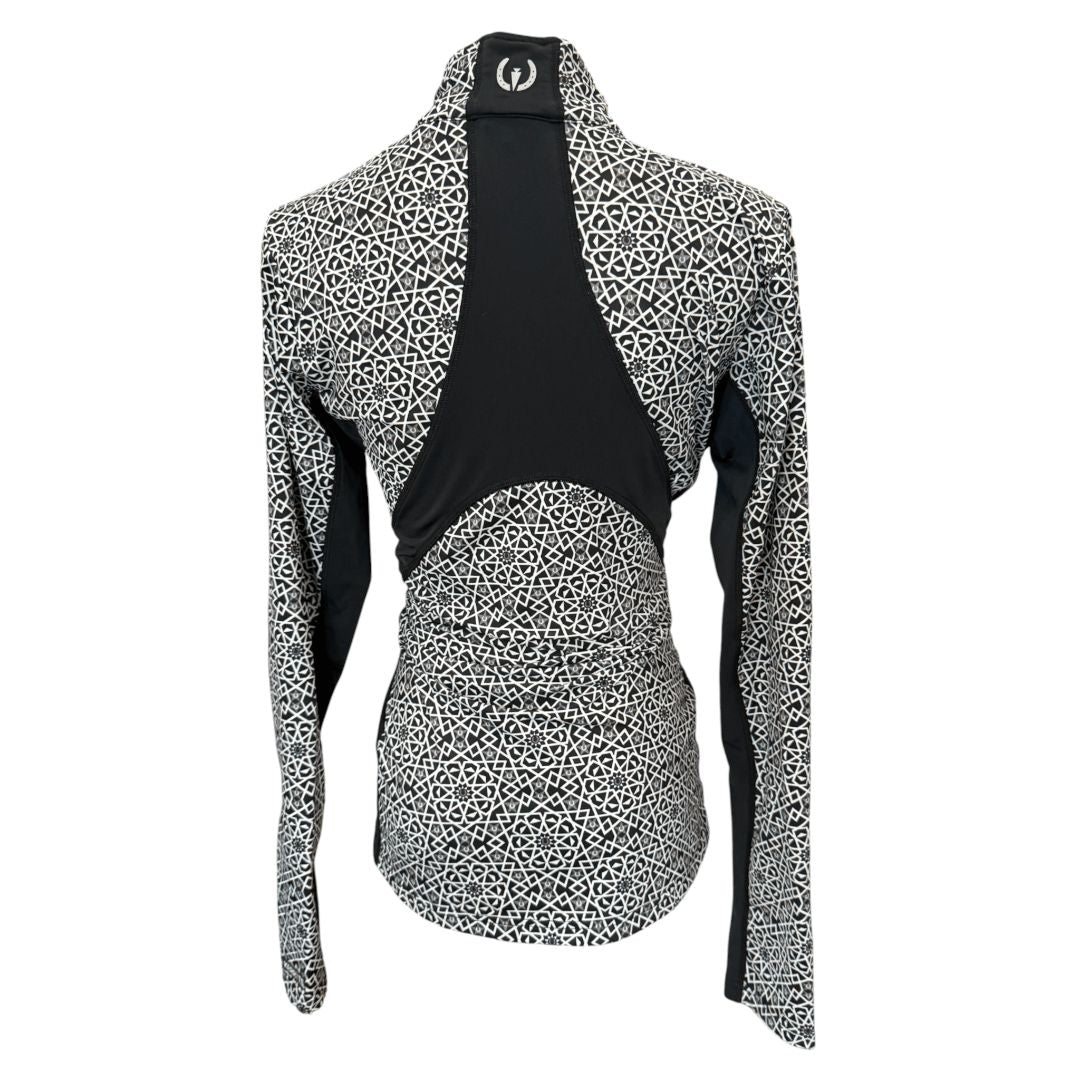 Kerrits Kerrits 1/4 Zip Fleece LS Riding Shirt in Geometric Print - Woman's Small