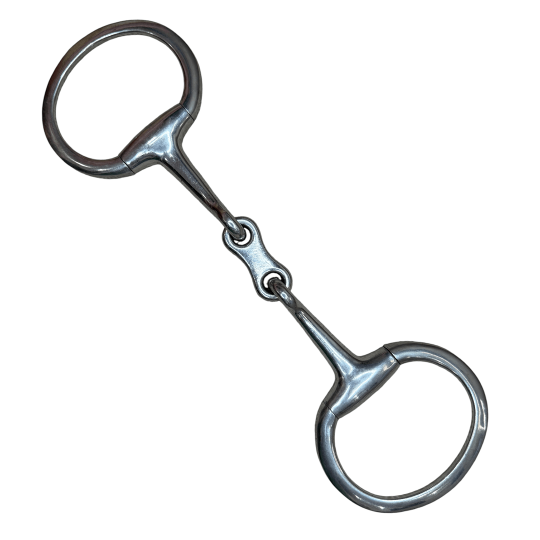 French Link Eggbutt Snaffle in Stainless Steel - 5 3/4"