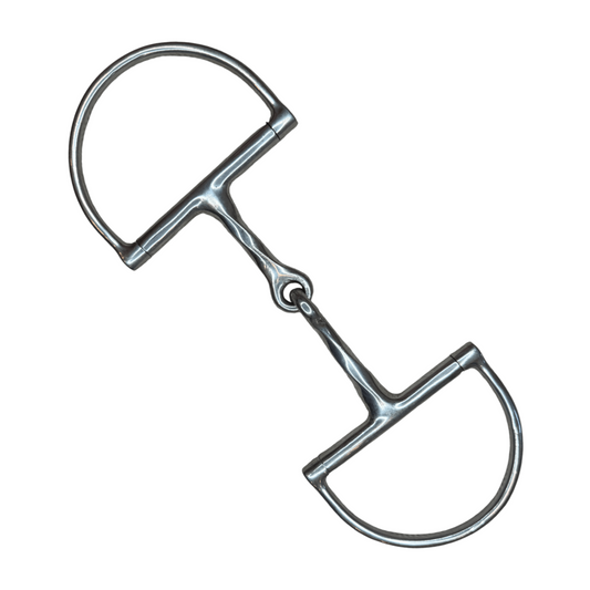 Slow Twist Hunter Dee Ring Snaffle in Stainless Steel - 4 4/3"